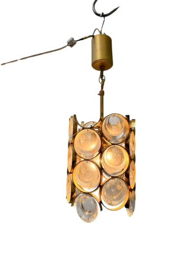 Hollywood Regency Pendant Lamp by Gaetano Sciolari for Palwa Germany, 1970s